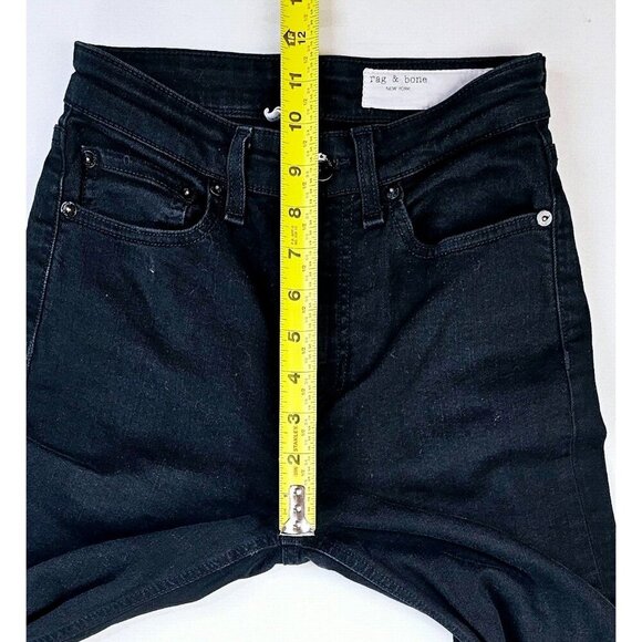 Rag Bone Size 23X29 Women Nina High Rise Bootcut No Fade Black Denim Logo Jeans - Picture 3 of 13